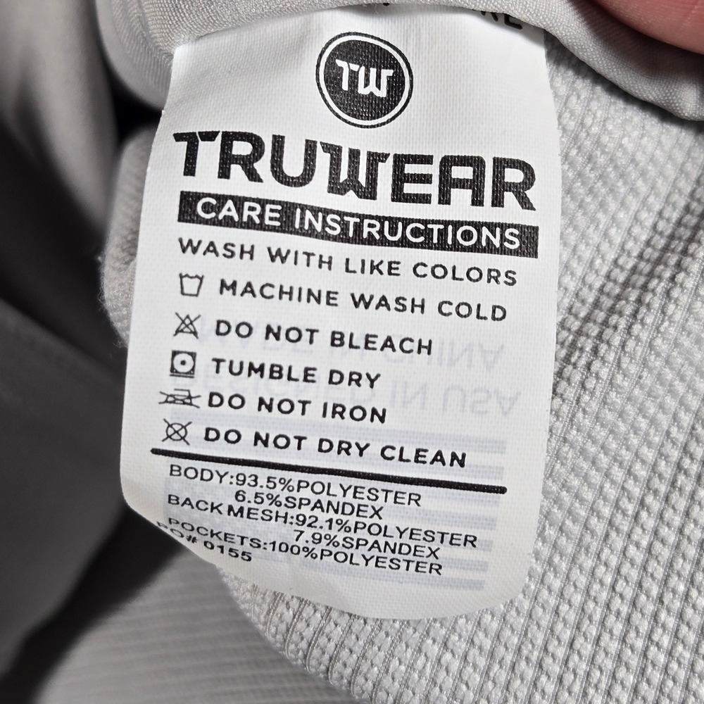 Truwear Expedition Lifestyle Hooded Jacket Mens Medium Gray Full Zip Mesh Back - Picture 5 of 12